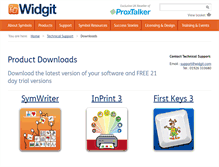 Tablet Screenshot of download.widgit.com